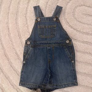The Children's Place Blue Denim short Overalls - 9-12M